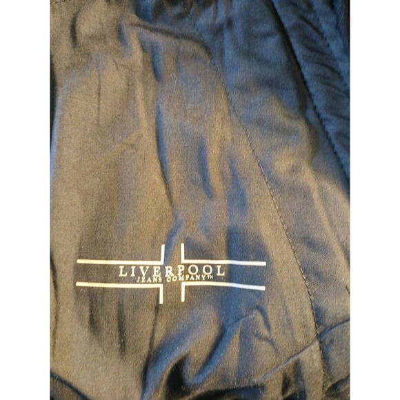 Liverpool Los Angeles Black Rinse Moto F/Zip Casual LS Jacket Quilted Panel SM - Picture 13 of 16